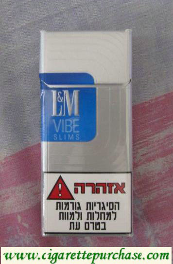 L&M Vibe Slims 100s cigarettes hard box